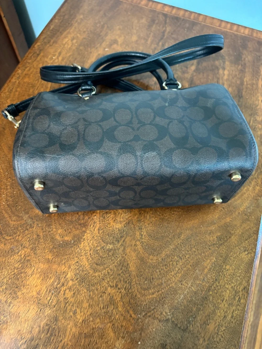 Coach Rowan Satchel in signature brown and black coated canvas - Picture 8 of 16